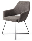 Polsterstuhl Yanai Crossgestell, dunkelgrau
