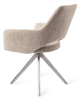 Drehstuhl Yanai Edelstahl, beige