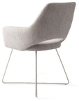Polsterstuhl Yanai Crossgestell Edelstahl, hellgrau