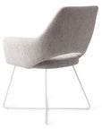 Polsterstuhl Yanai Crossgestell weiß, hellgrau