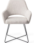 Polsterstuhl Yanai Crossgestell, hellgrau