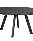 Massivholztisch ø160cm, schwarz