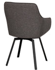 Polsterstuhl Lida mit Armlehne, dunkelgrau