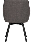 Polsterstuhl Lida mit Armlehne, dunkelgrau