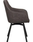Polsterstuhl Lida mit Armlehne, Kunstleder