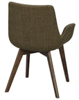 Polsterstuhl Athina, grün | Eiche braun