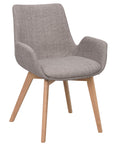 Polsterstuhl Athina, grau | Eiche geölt