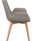 Polsterstuhl Athina, grau | Eiche geölt