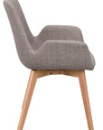 Polsterstuhl Athina, grau | Eiche geölt