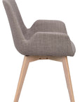 Polsterstuhl Athina, grau | Eiche gekalkt