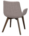 Polsterstuhl Athina, grau | Eiche braun