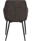 Polsterstuhl Anthea Kunstleder, dunkelgrau