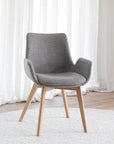 Polsterstuhl Athina, grau | Eiche geölt