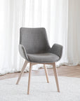 Polsterstuhl Athina, grau | Eiche gekalkt