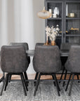 Polsterstuhl Lida Kunstleder, dunkelgrau
