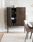 Highboard, braun