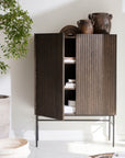 Highboard, braun