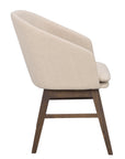Polsterstuhl Oia, beige | Eiche braun