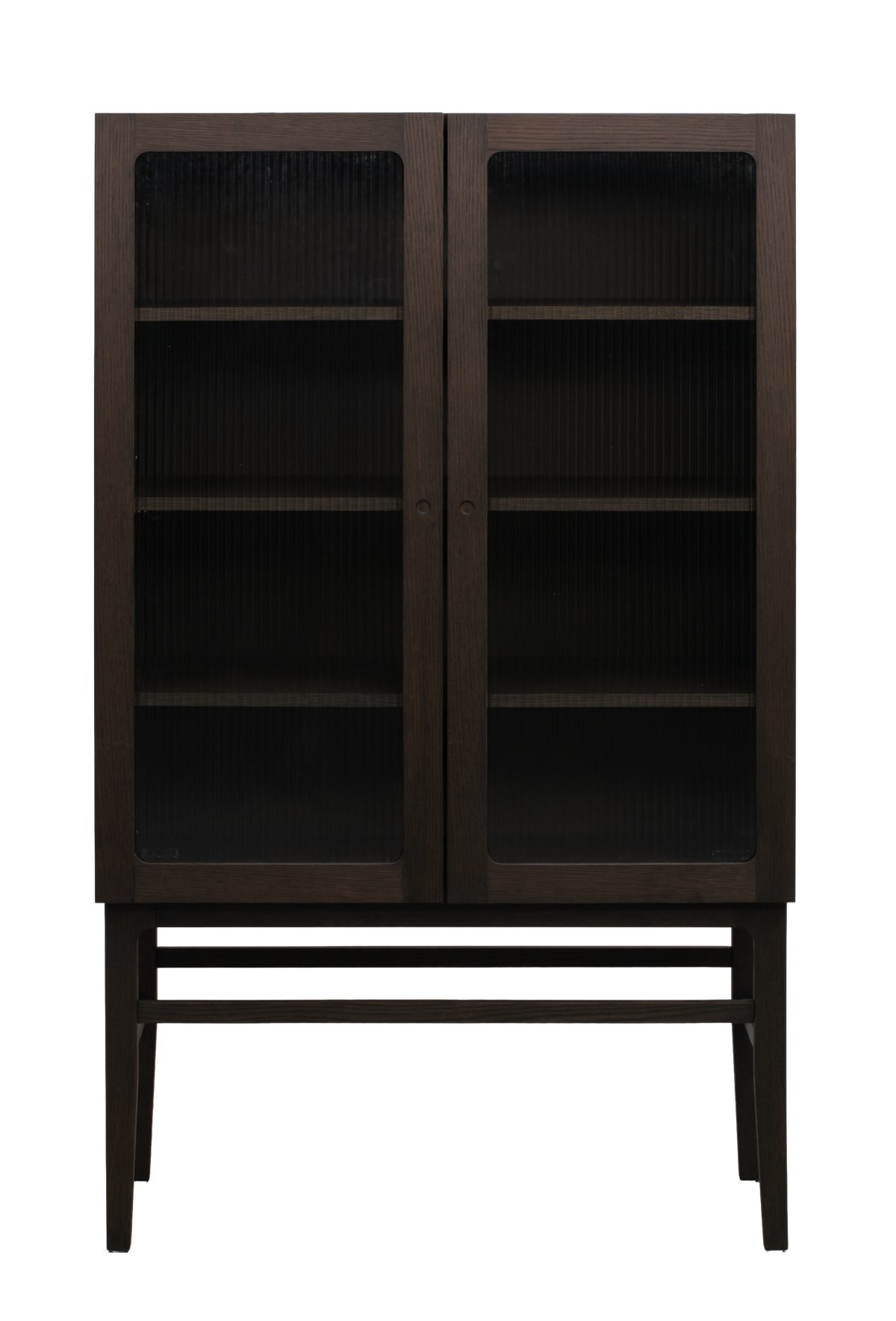 Vitrinenschrank H160cm, braun