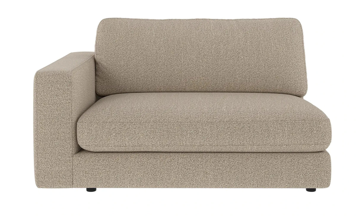 Loungesofa Modul Ecke links, dunkelbeige