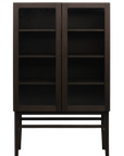 Vitrinenschrank H160cm, braun