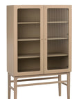 Vitrinenschrank H160cm, Eiche hell