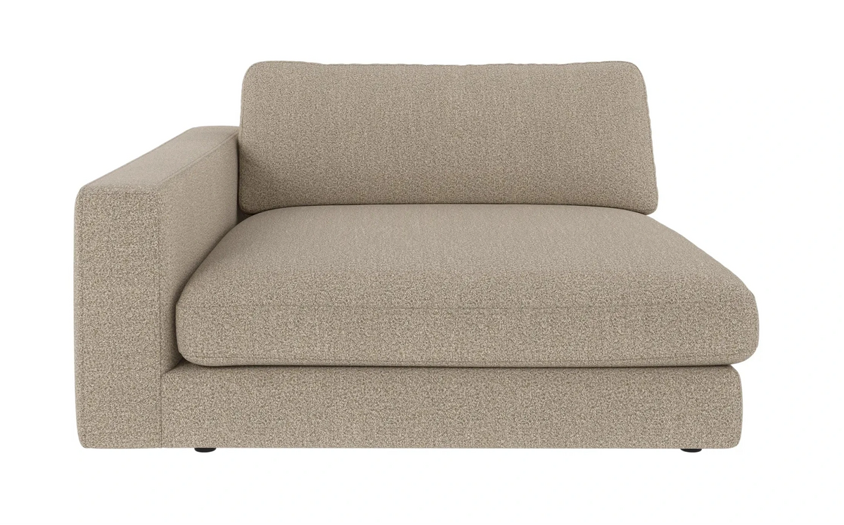 Chaiselongue Ecke links, dunkelbeige