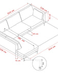 Ecksofa Corwin 5-Sitzer, hell-beige
