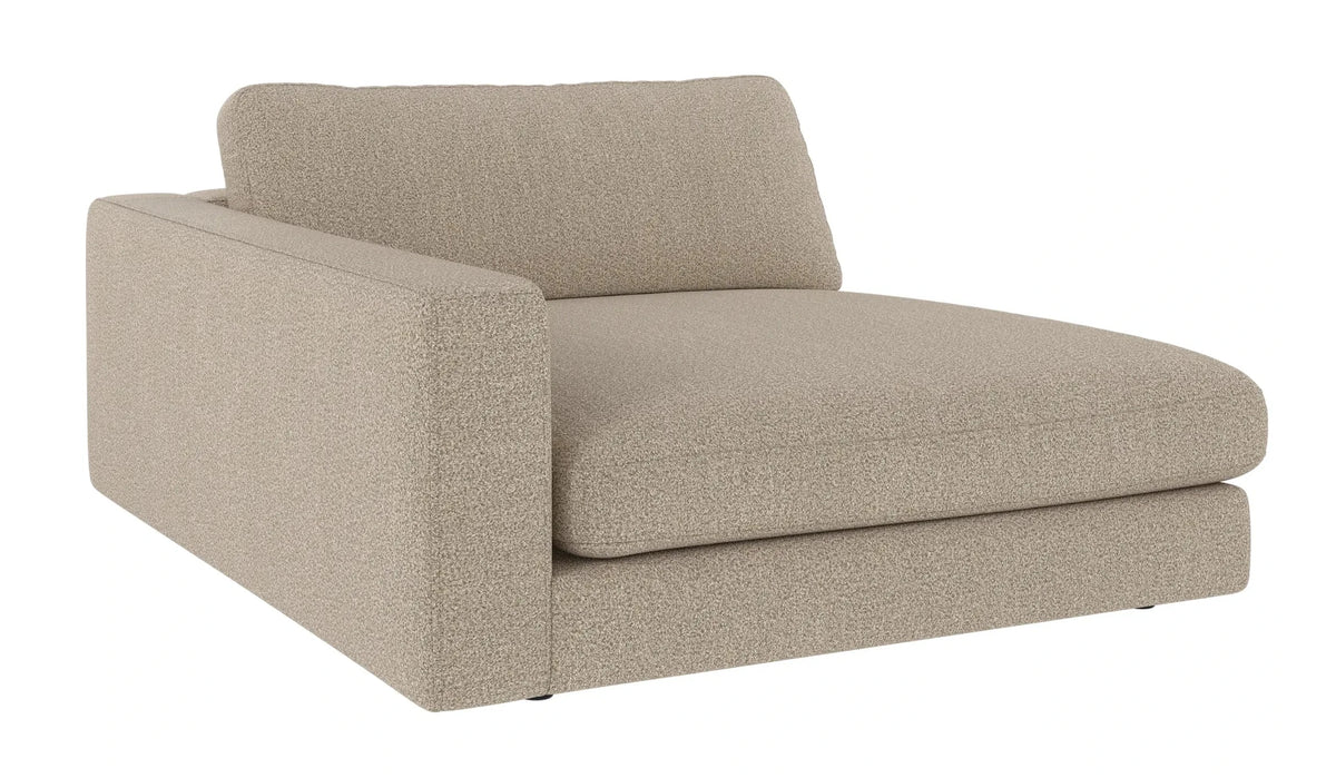 Chaiselongue Ecke links, dunkelbeige