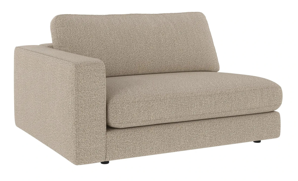 Loungesofa Modul Ecke links, dunkelbeige