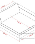 Chaiselongue Ecke rechts, hellbeige