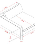 Chaiselongue Ecke links, hellbeige