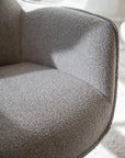 Sessel mit Fußhocker, beige