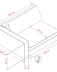 Loungesofa Modul Ecke links, hellbeige