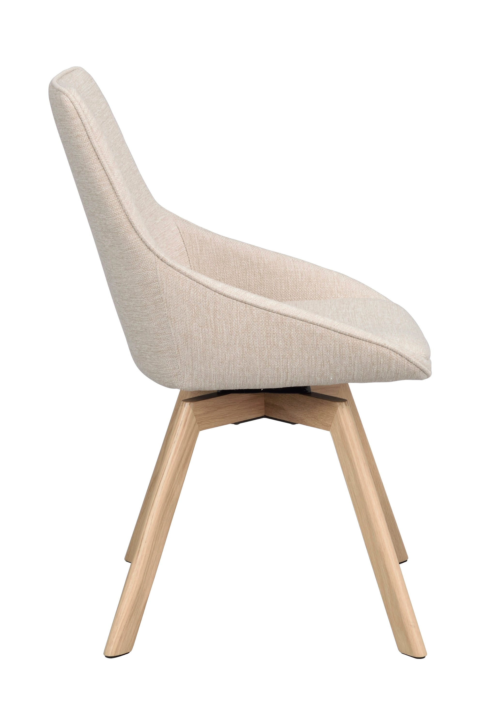 Polsterstuhl Lida hellbeige | Eiche geölt