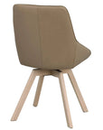 Polsterstuhl Lida, Leder beige | Eiche hell