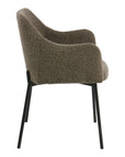 Polsterstuhl Boucle, braun