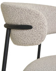 Polsterstuhl Boucle, grau-beige