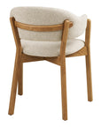 Polsterstuhl Eiche mit Armlehne, beige