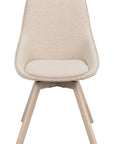 Polsterstuhl Lida hellbeige | Eiche hell