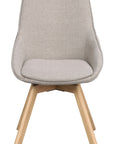 Polsterstuhl Lida beige-grau | Eiche geölt