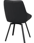 Polsterstuhl Lida, Leder schwarz