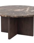Coffeetable Marmor ø90cm, braun