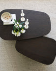 Coffeetable oval 90x60cm, Eiche braun