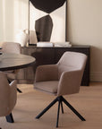 Polsterstuhl Gladstone, braun-beige
