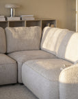 Lounge mit Chaiselongue links Boucle L400cm , beige