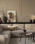 Große Ecklounge Boucle, beige
