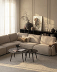 Große Ecklounge Boucle, beige