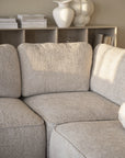 Lounge mit Chaiselongue links Boucle L400cm , beige