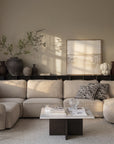 Lounge mit Chaiselongue rechts Boucle L400cm , beige